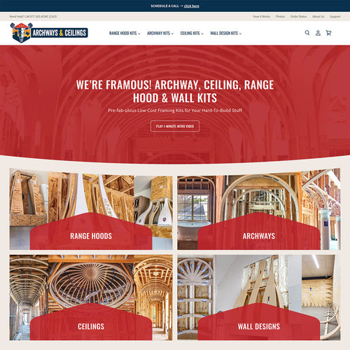 Archways and Ceilings - Shopify Store Design