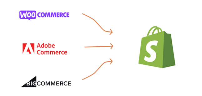 Migrate from WooCommerce, Adobe Commerce, or BigCommerce to Shopify with an expert agency